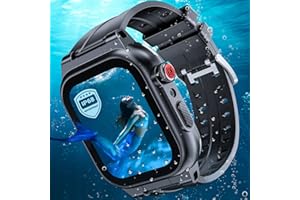 EFFUN for Apple Watch 41mm Built-in Screen Protector Case, IP68 Waterproof Full Body Rugged Case with Band for iWatch 8/7/6/5/4/3/2/SE/SE2 41mm