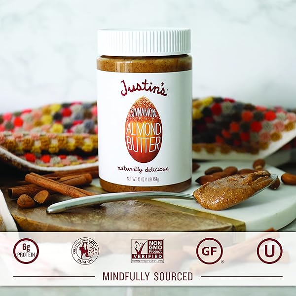 JUSTIN’S, ALMOND BUTTER CINNAMON, 16 OUNCE