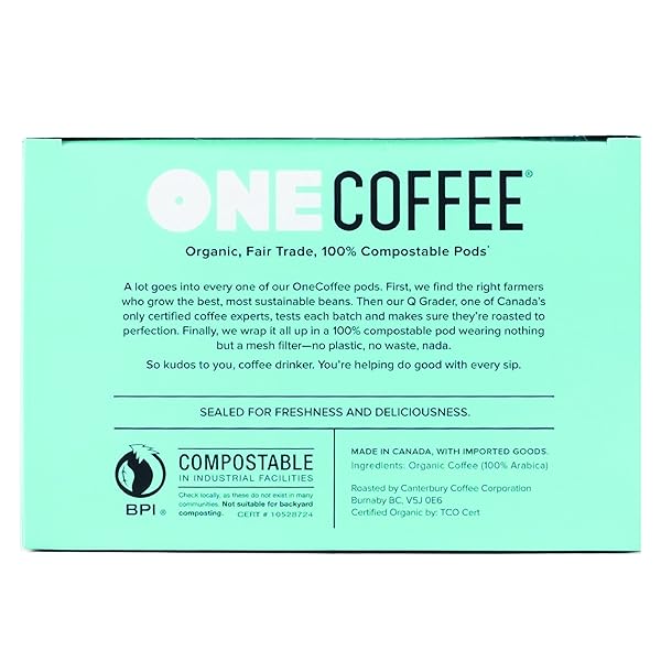 ONECOFFEE ORGANIC COLOMBIAN BLEND 12 COUNT SINGLE SERVE COFFEE 100% COMPOSTABLE K CUP FOR KEURIG MACHINES
