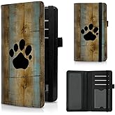 CGFGHHUY Check Book Cover for Personal Checkbook Watercolor Dog Paw Pattern Design PU Leather Checkbook Cover for Men Women with Card Slots & Pen Holder and Elastic Strap for Duplicate Checks