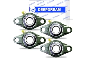 DEEPDREAM UCFL205-16 Pillow Block Bearing - Pack of 4 Flange Mounted Pillow Block Bearings 1 inch Bore Chrome Steel Bearings, Self Alignment Pillow Block Bearing