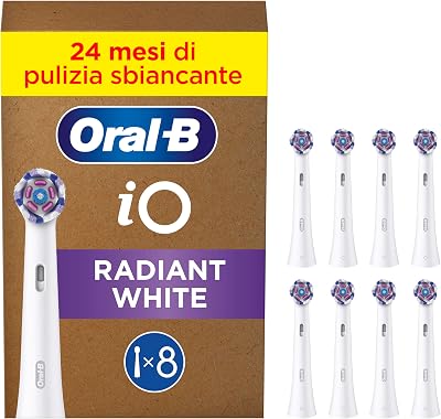Testine di Ricambio iO Radiant White, Bianche, 8 Ricambi