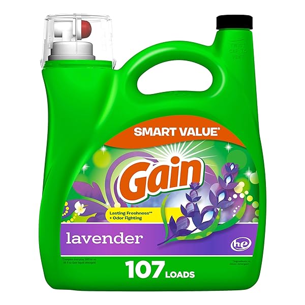 GAIN + AROMA BOOST LIQUID LAUNDRY DETERGENT LAVENDER SCENT 107 LOADS 154 FL OZ HE COMPATIBLE