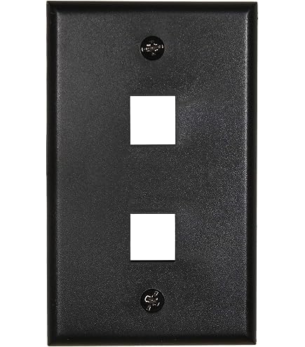 10 Pack Keystone Blank Insert/Cover – Black – Wall Face Plate Surface Mount Hole Jack