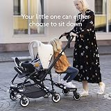 Lascal BuggyBoard Maxi+ Universal Buggy Board with Saddle Black view 2