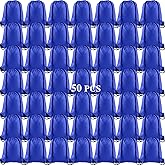 KUUQA 50Pcs Blue Drawstring Backpack Bag Sack Drawstring Bags Bulk String Bags Storage Bags for Sport Gym Traveling