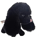 DILLY DUDU Black Puppy Dog Stuffed Animal Poodle Plush Soft Toy 4-Inch