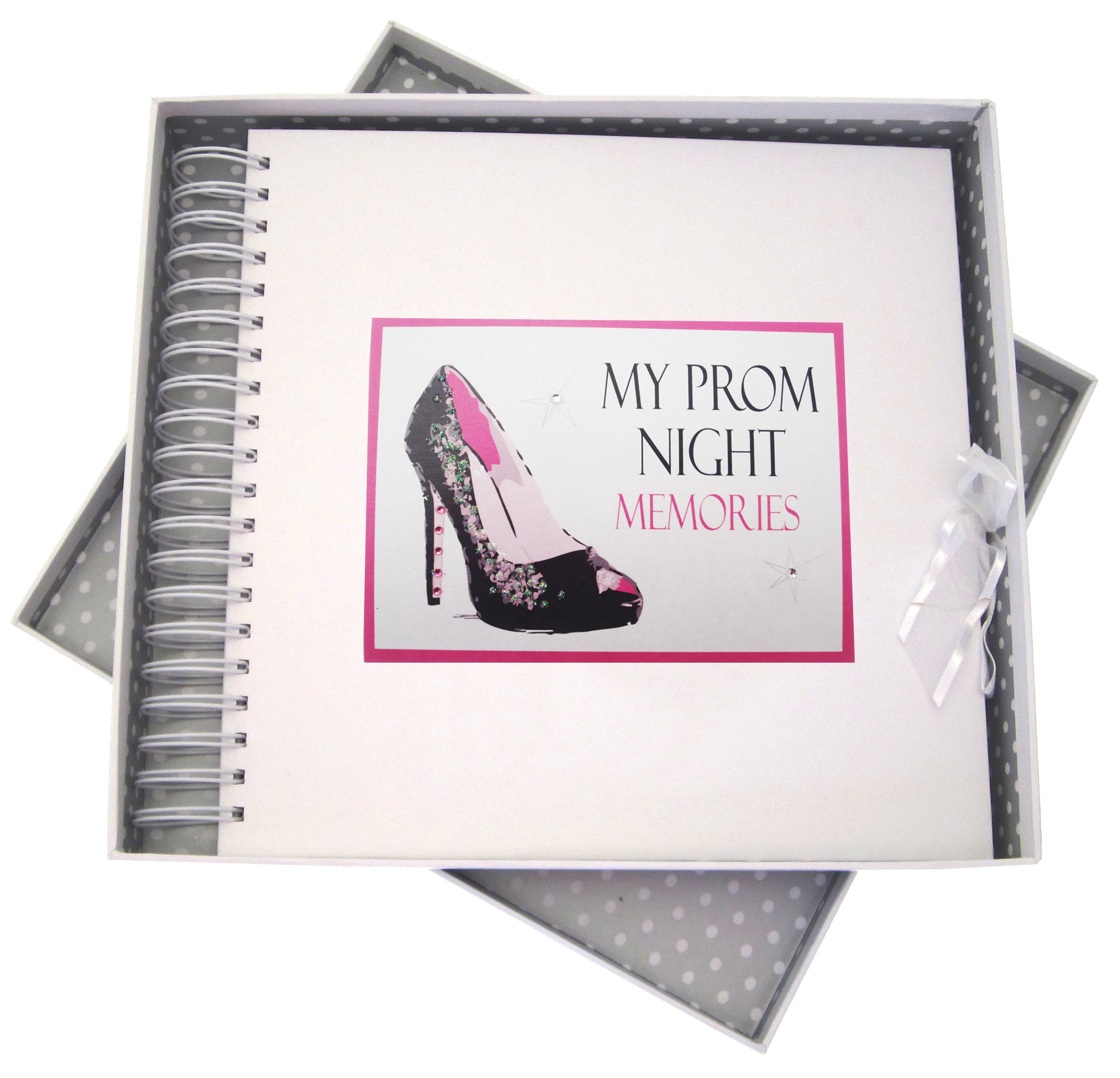 White Cotton Cards, Prom Night Card & Memory Book, Black Shoe, PN1C, Board, 27 x 30 x 4 cm