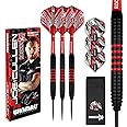 Winmau Darts Joe Cullen Rockstar 20g Brass Darts Set with Dart Flights and Dart Shafts (Stems) Including Checkout Card