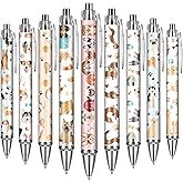 VorkiVecKi Dog Ballpoint Pens Gifts - School Office Retractable Supplies 24 Pcs Cute Gifts Bulk Black Ink Smooth Fine Point Writing Pen Colorful Graduation Birthday Gift for Women Men Teacher Students