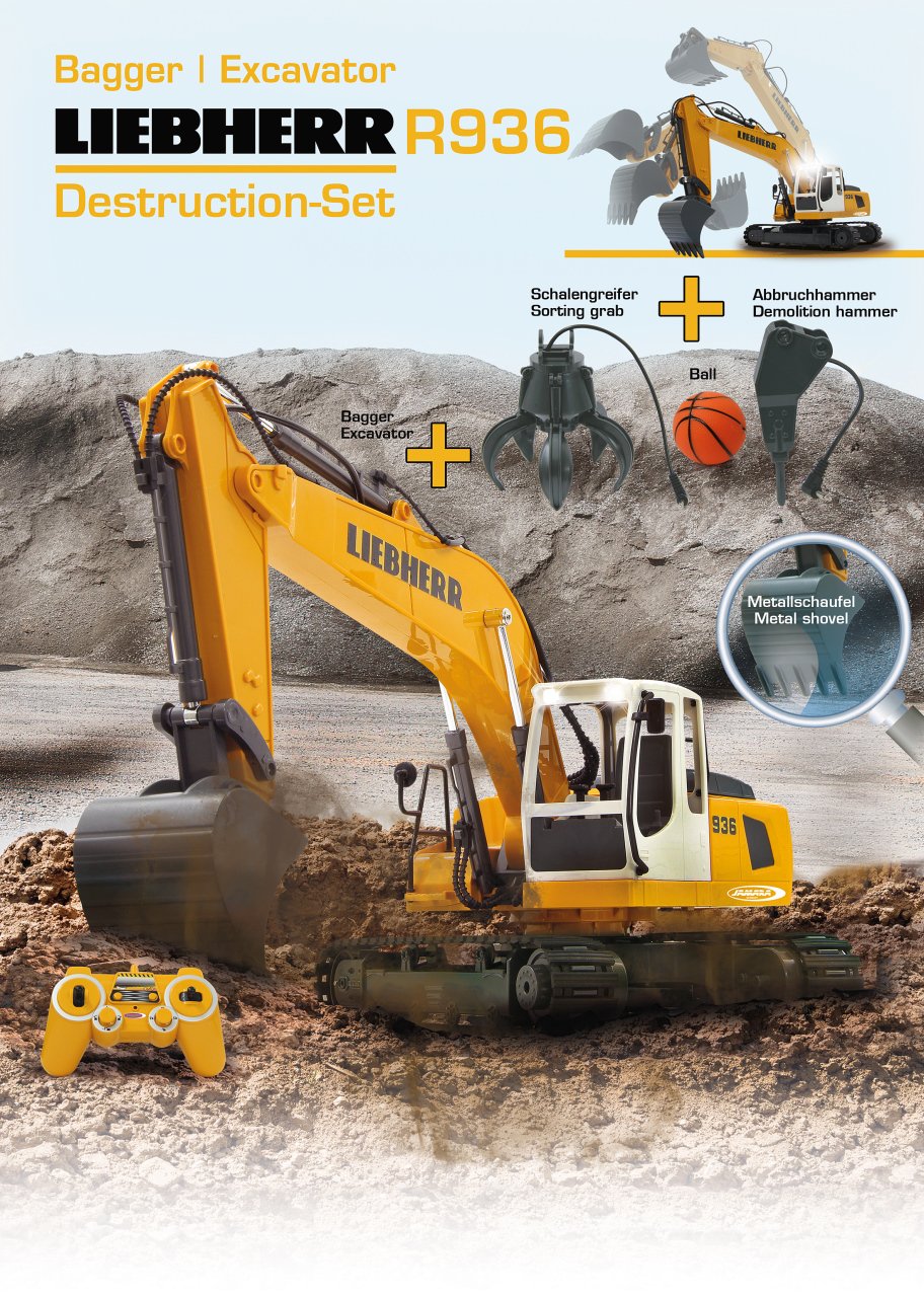JAMARA LIEBHERR L564 távirányítós homlokrakodó 1/20 - Rc Munkagép