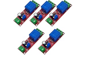 Yuuhseel 5PCS NE555 0 to 10 Second Delay Timer Relay Switch Sensor DC12V Adjustable Module Compatible with Arduino