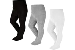 EPEIUS Baby Girl Tights Thick Cable Knit Leggings Stockings Cotton Pantyhose for Newborn Infant Toddler 3/4/5/6 Pack