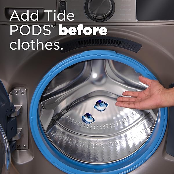 TIDE PODS LAUNDRY DETERGENT PACS, SPRING MEADOW SCENT, 112 COUNT, CONCENTRATED LAUNDRY SOAP DETERGENT, STAIN REMOVER AND COLOR PROTECTOR, TIDE PODS LAUNDRY DETERGENT