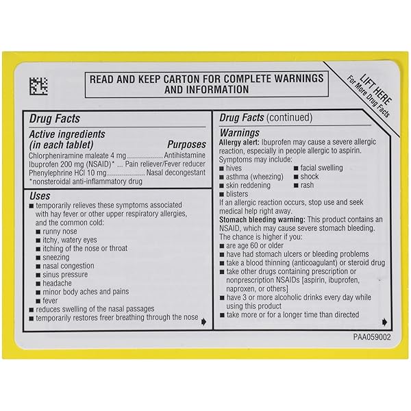 ADVIL ALLERGY AND CONGESTION RELIEF TABLETS, PAIN RELIEVER, FEVER REDUCER AND ALLERGY RELIEF WITH IBUPROFEN, PHENYLEPHRINE HCL AND CHLORPHENIRAMINE MALEATE 4 MG – 20 COATED TABLETS