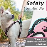 Eagloo Small Dog Harness Adjustable Front Back Clip No Pull Pink S view 5