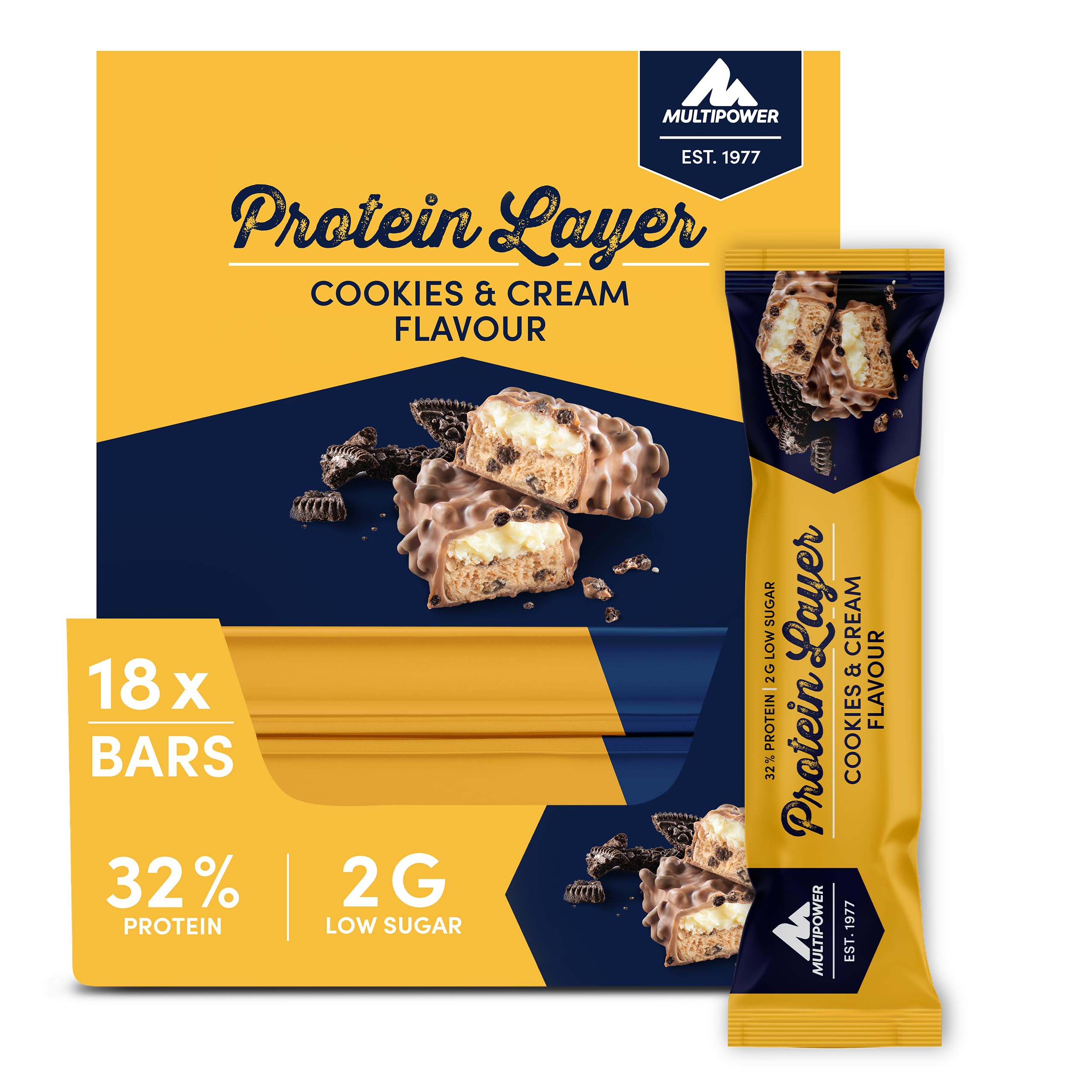 Multipower Protein Layer, Cookies and Cream, 18-Piece