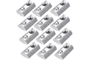 PZRT 12-Pack 3030 Series Roll-in Spring M6 T Nut, Roll Ball Elastic Nuts for 8mm T-Slot European Standard Aluminum Extrusion Profile