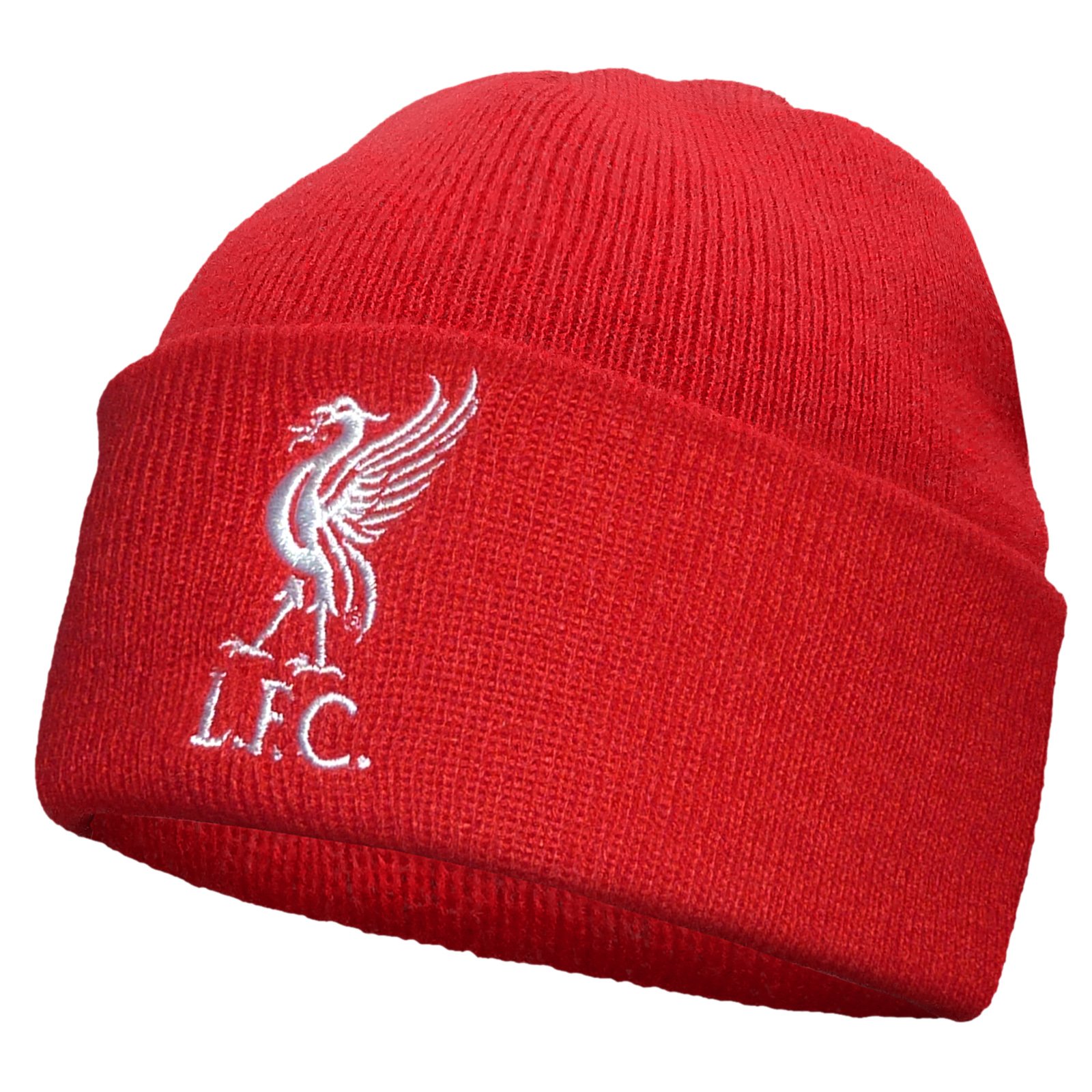 Liverpool FC, official Bronx knitted cap with the liver bird design, ideal as a gift for football fans - Red - One Size