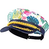 SOIMISS Nautical Style Adjustable Captain Hat - Embroidered Marine Party Hat for Yacht, Costume Events, and Group Parties