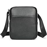 NIUCUNZH Man Purses and Bags Small, Mini Genuine Leather Messenger and Shoulder Bag for Men with lots of Zipper Pockets | Small, Mini, for Men