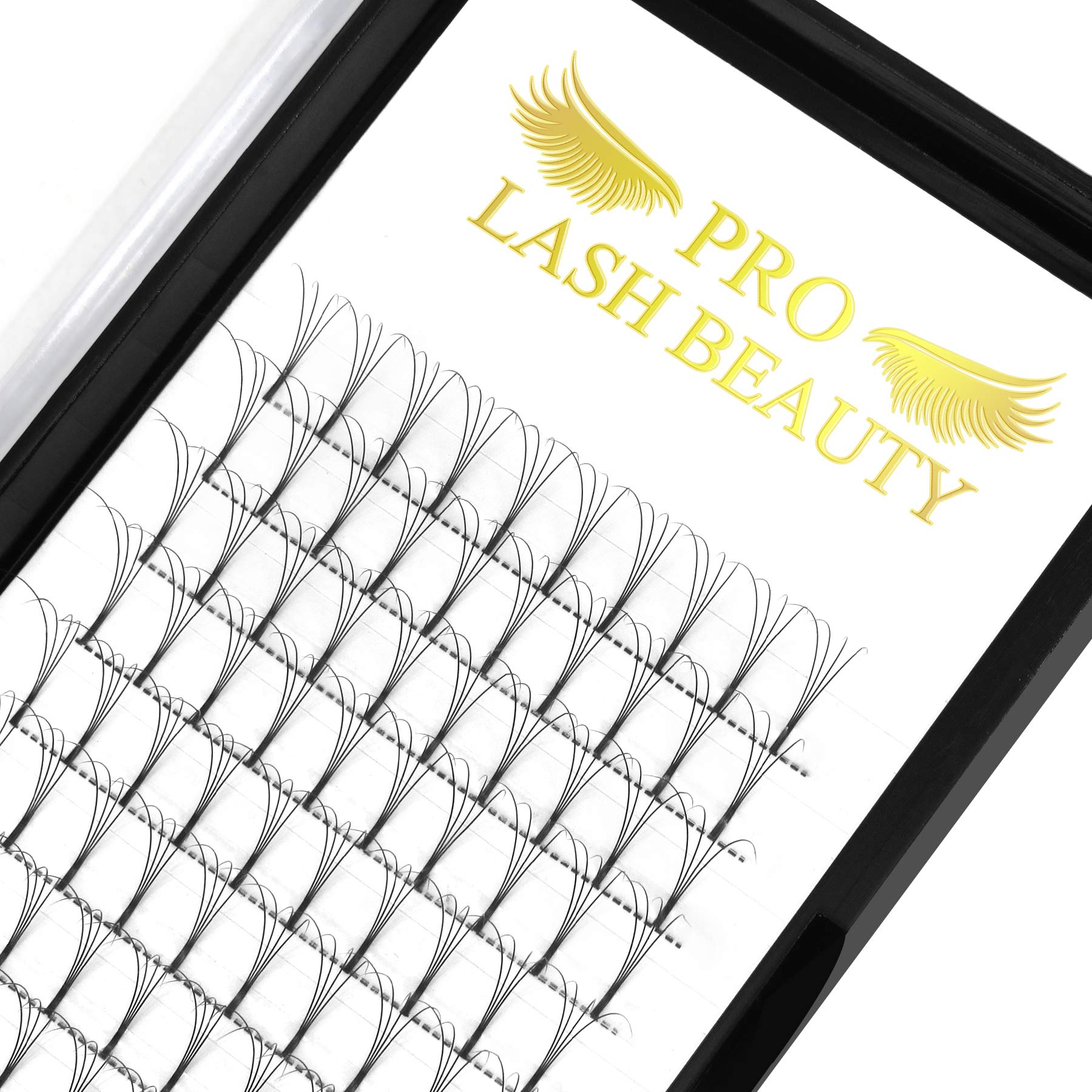 Pre Made Fan Eyelash Extensions 4D-C-0.10-14 Long Stem Pre Fanned Russian Volume Lashes 0.07 0.10 Premade Fans Eyelash Extension C D curl Lash Extension 4D-C-0.10-14 — image 1