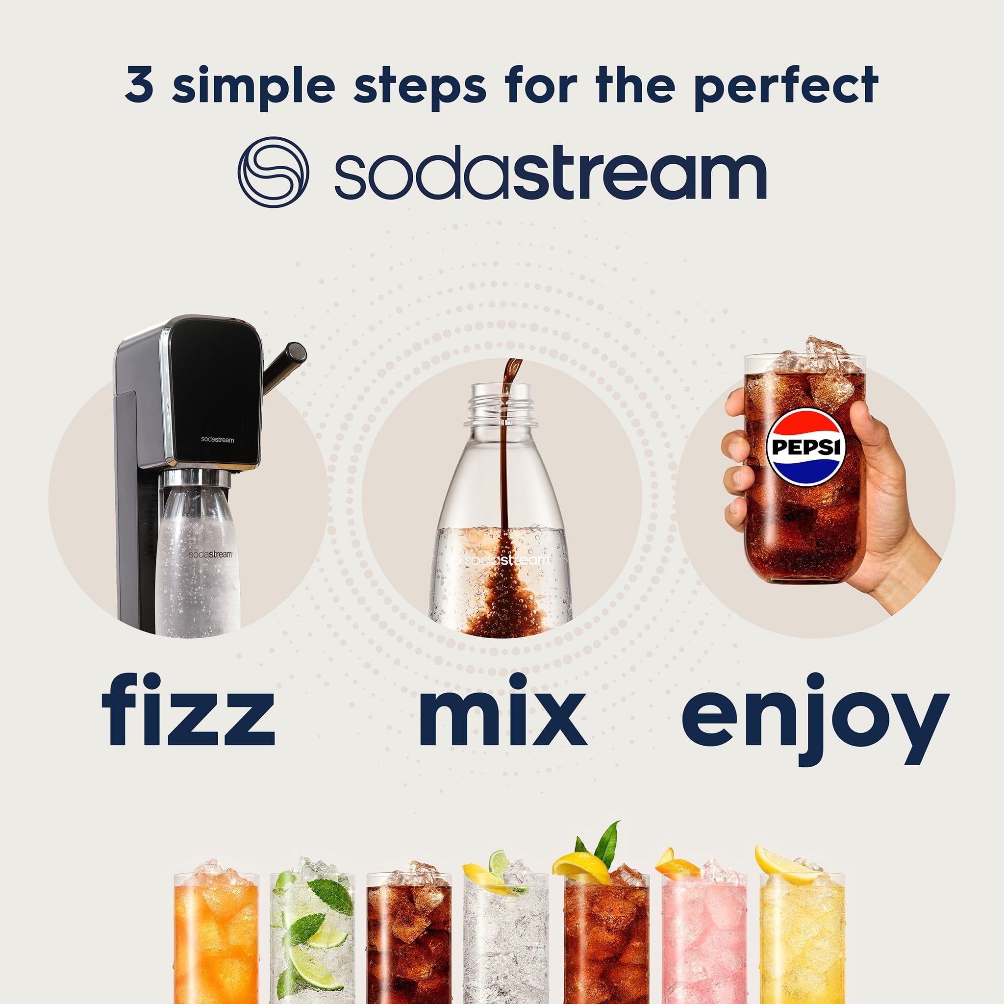 SodaStream Art Sparkling Water Maker (Black) with CO2 and Dishwasher Safe Bottle