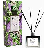 Air Jungles Lavender Reed Diffuser Set with Sticks 3.4 Fl Oz | Lavender Home Fragrance Diffuser with Reed Sticks for Bathroom, Bedroom, Office Decor, and Gift-Ready Scent