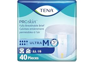 Tena Ultra Incontinence Briefs, Medium, 40 Count