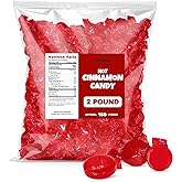 Taboom Cinnamon Hard Candy Discs, Individually Wrapped, 2 Lb | Spicy cinnamon flavored Christmas candies, approx. 150 pieces, for parties, offices and treats.