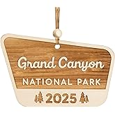 National Park Ornaments, Wooden USA National Parks Gifts for Travelers, Nature Lovers, Adventurers, Hanging Decor for Christmas Tree, 2025 Xmas Ornaments Keepsake (Grand Canyon)