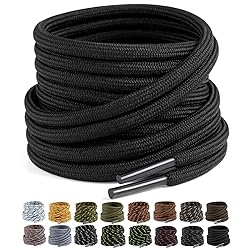 Puzeam 2 Pairs Work Boots Shoe Laces 4.5mm Heavy