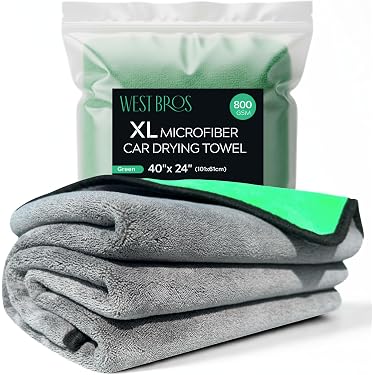Lot De 6 Chiffons Microfibre 550GSM Jaune - Super Doux Non Pelucheux Pour Nettoyage Voiture Et Moto 30x40cm