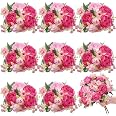 Yuxung Artificial Peonies Flowers - 8 Bundles Silk Boho Floral Arrangements For Wedding & Home - View #9