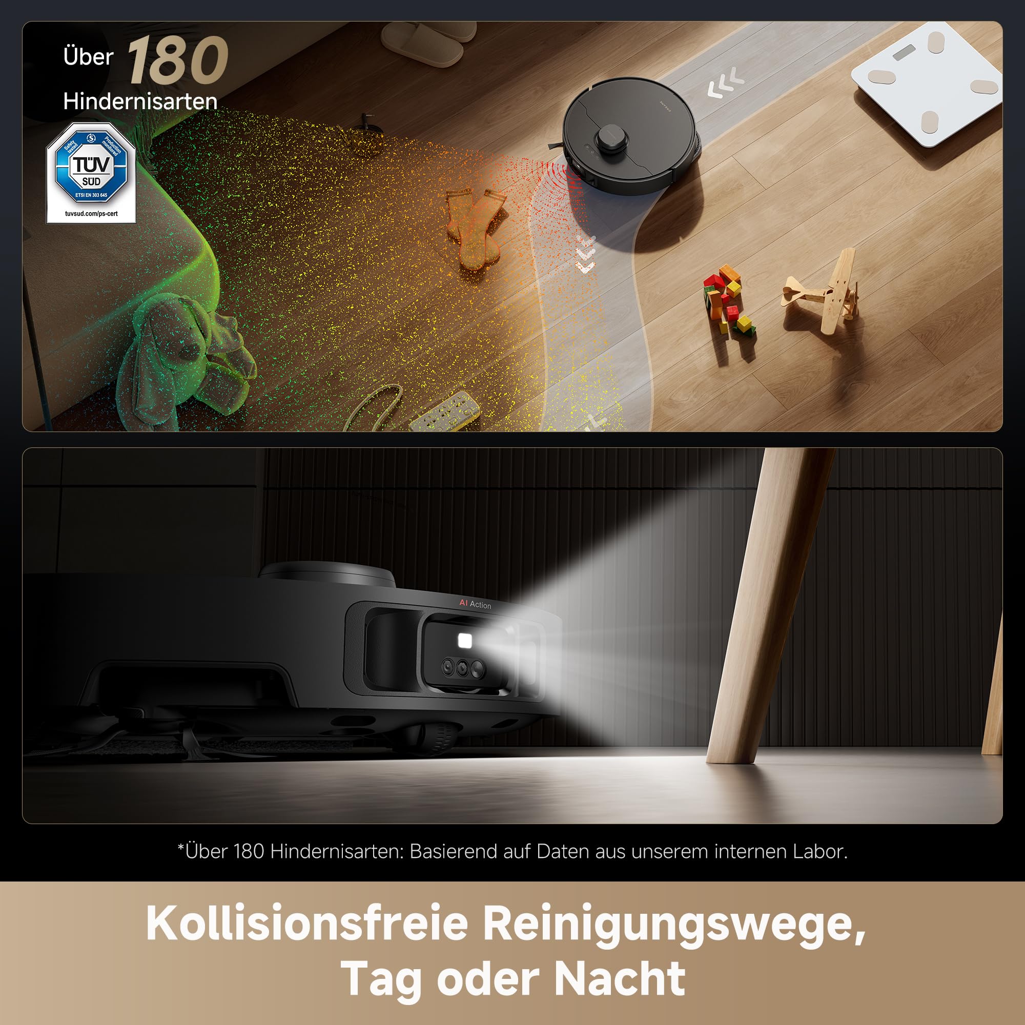 dreame L40s Pro Ultra Saugroboter, selbstreinigende Wischmopps, 19.000 Pa Saugkraft, 100% Detangling DuoBrush, ausfahrbare Wischmopps, Hindernisvermeidung für mehr als 180 Objekte, Sprachsteuerung