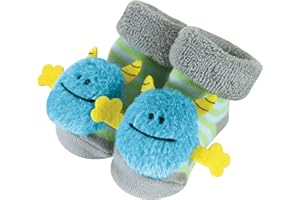 Stephan Baby Rattle Socks, Blue Monsters, Fits 3-12 Months