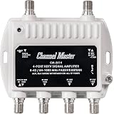 Channel Master Ultra Mini 4 TV Antenna Amplifier, TV Antenna Signal Booster with 4 Outputs for Connecting Antenna or Cable TV