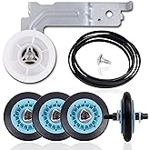 AZ4U Dryer Repair Kit Rollers Belt Pulley Replace for Samsung DV219AEW/XAA DV220AEW/XAA DV48J7700EW/A2 DV48H7400EW/A2 DV42h5200EW/A3 DV42H5000EW/A3 DV42H5200EP/A3 DV42H5200EF/A3 DV42H5000GW/A3