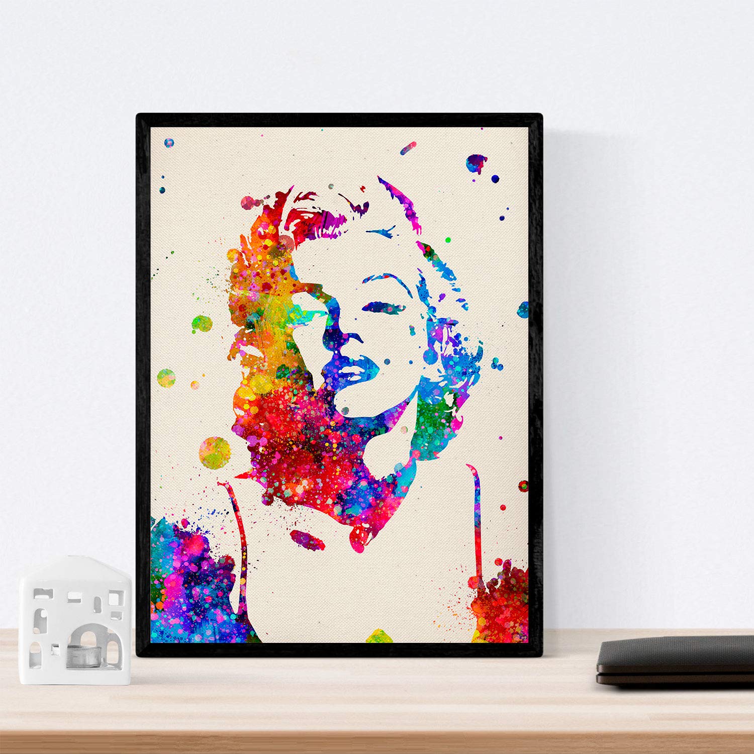 Nacnic Poster to frame Marilyn Monroe. Decorative prints for wall in Watercolor style. Home Decor. 30x40 cm without frame.