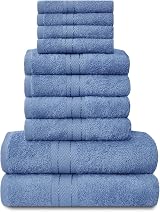 GC Gaveno Cavalia Towels Family Bale Set 10pc 100% Egyptian Cotton Blue