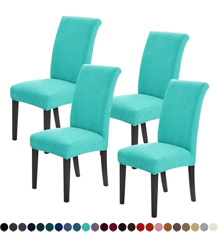 Juego 4 Fundas Elásticas Para Sillas De Comedor - Lavables - Estampados Decorativos - Hogar, Fiestas, Hotel