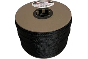 CAJUN TIE DOWNS Cajun Pull Line - 1/2 Inch Black - 1,200 lb. - Pull Tape - Polyester Pulling Tape - Made in USA (3000)