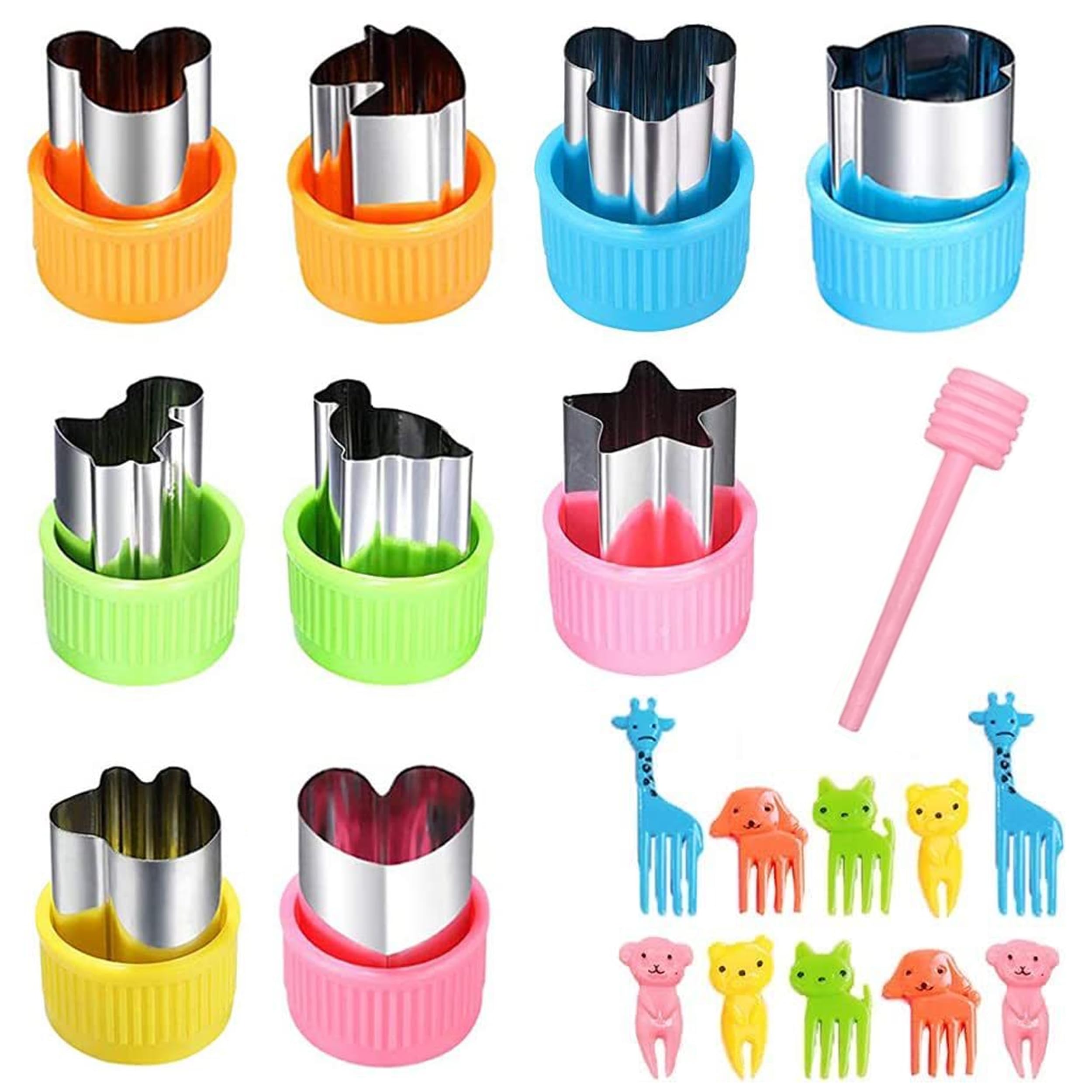 Sandwich Cutters for Kids, 20PCS Sandwich Bread Cutters Set for Kids, Stainless Steel Fruit Shape Cutter, Vegetable Cutters for Kids Set Sandwich Mold Gift for Boys Girls