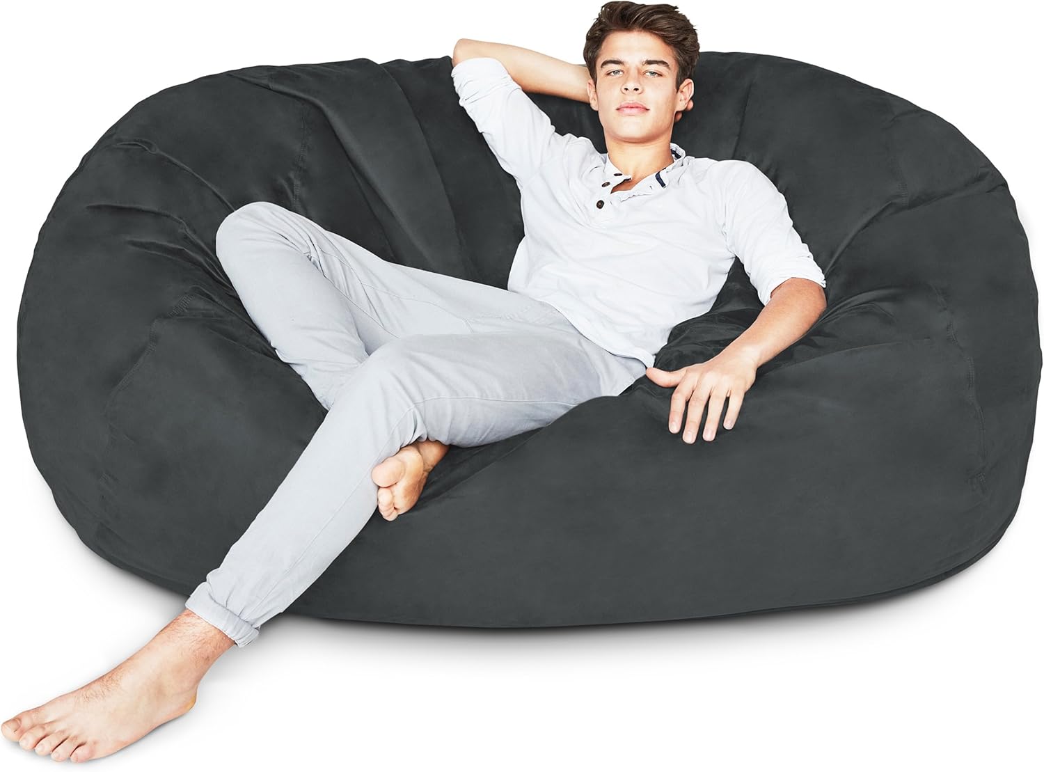 Lumaland Premium Riesen-Sitzsack 6 Foot XL 125 x 185 cm Bean Bag 920L ...