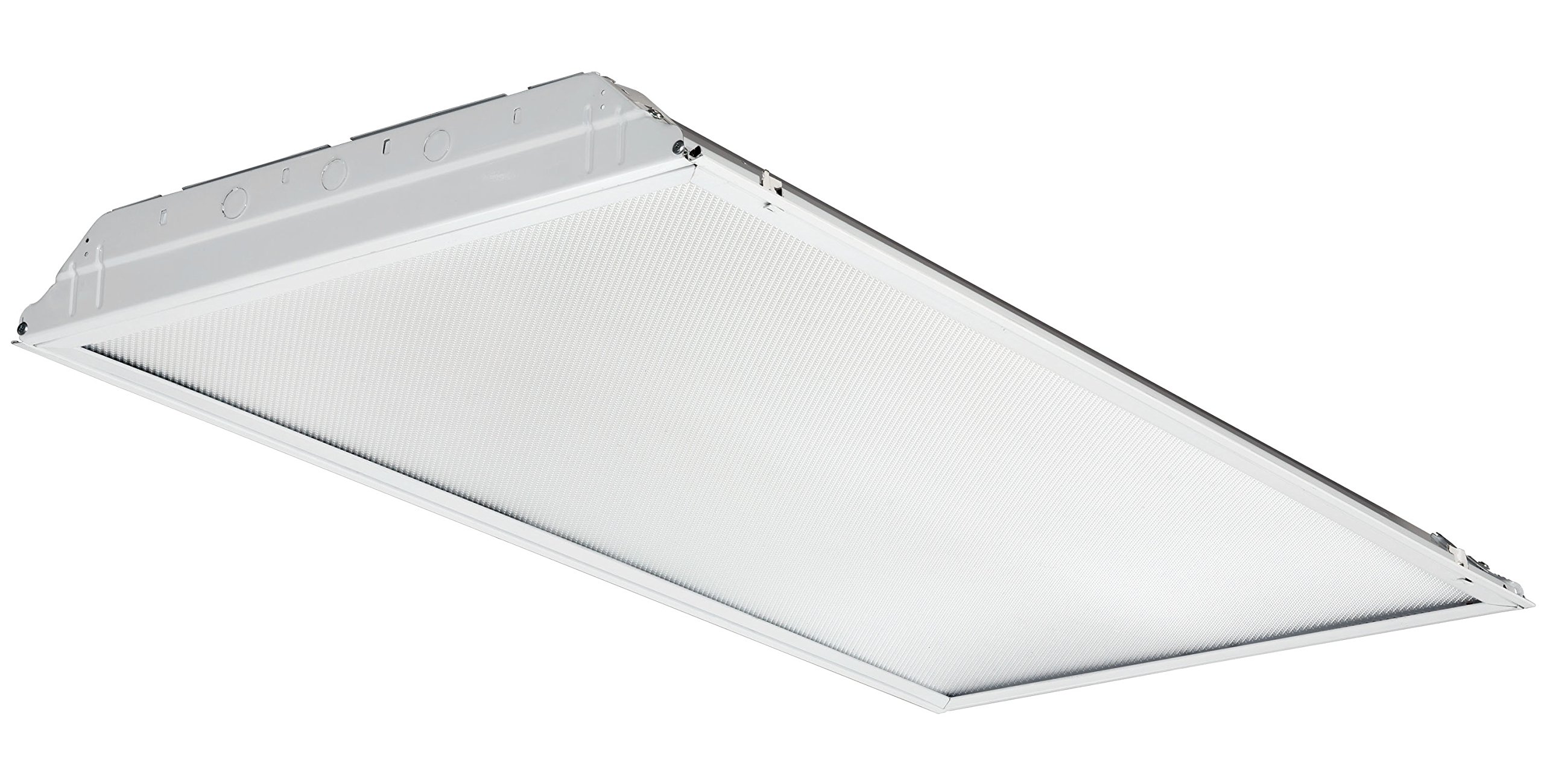 Lithonia Lighting 2GTL4 4400LM LP840 2 4-Foot White LED Lay-in Troffer with Prismatic Lens, 4000K, 4400 Lumens, Without Battery, Dimmable
