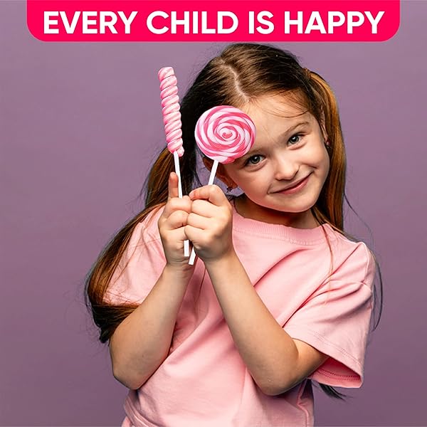 FUSION SELECT TWIRL & SWIRL PINK LOLLIPOPS – PINK CANDY SUCKERS FOR BUFFET, BABY SHOWER & SCHOOL – SWEETS FOR PARTY FAVORS & GOODIE BAGS – INDIVIDUALLY WRAPPED SWEET SNACKS – 24 LOLLIPOPS PER BULK BOX
