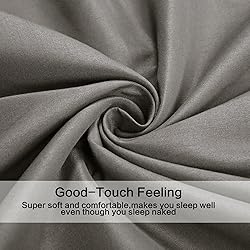 4 piece Bed Sheet Set (Queen,Gray) 1 Flat Sheet,1