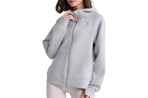 ISEEGZ Womens Fleece Lined Half Zip Pullover Cotton Winter Warm Scuba Sweatshirt for Women with Thumbhole Pocket