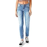 RHODANTHE Women's Ripped Boyfriend Jeans Stretch Skinny Jean Trendy Distressed Straight Leg Jeans with Holes