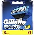 Gillette Mach 3 Turbo Refill Razor for Men – Pack of 8